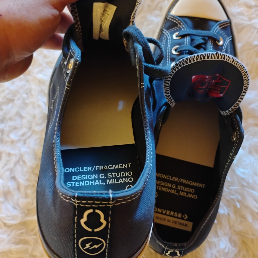 Moncler Blue High-Top Sneakers - Picture 8 of 16